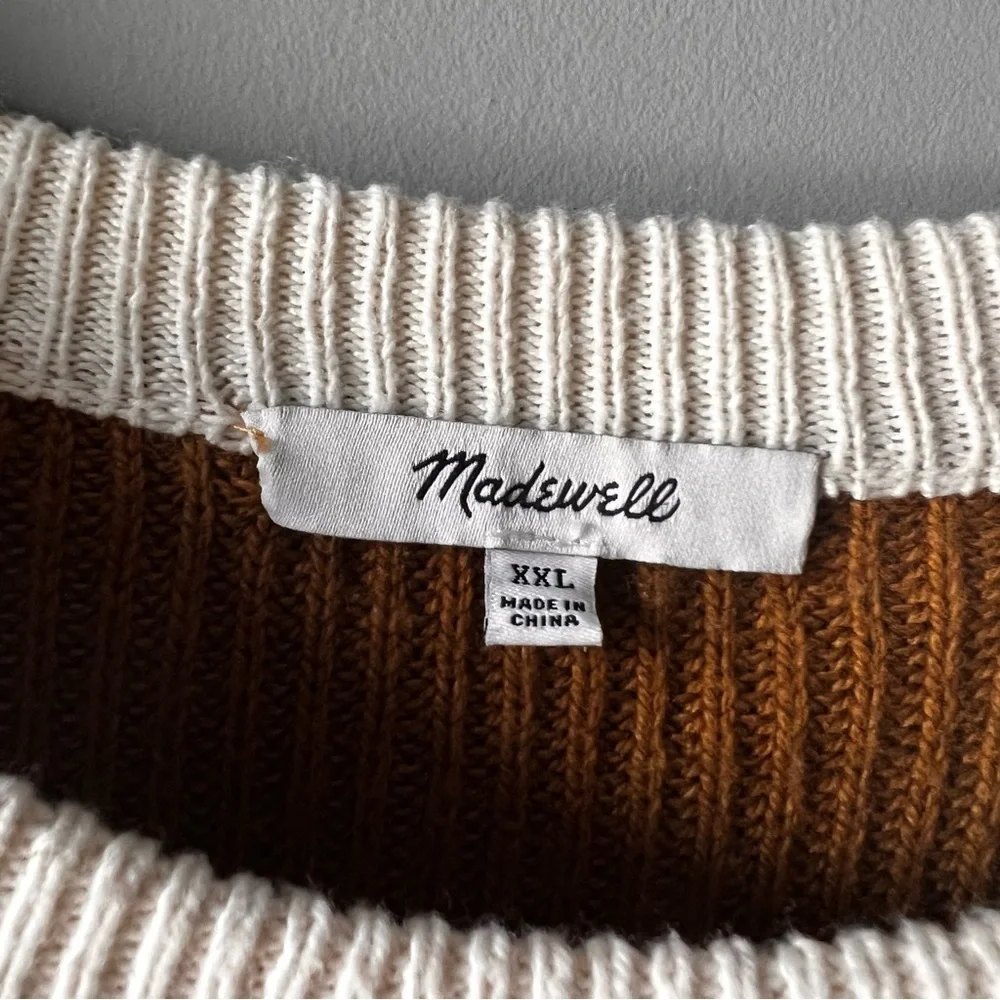 Madewell Thompson Rainbow Stripe Pullover Sweater